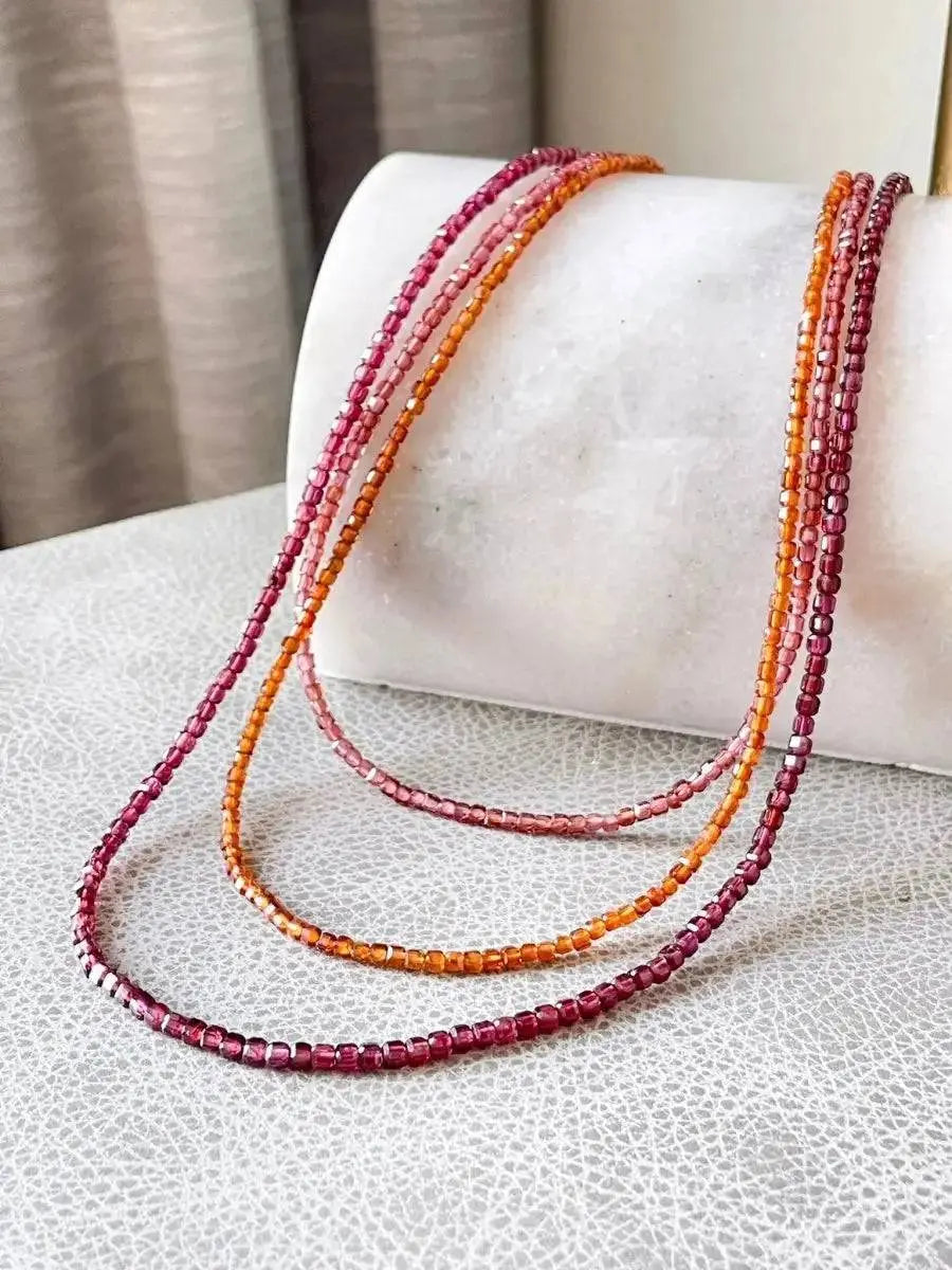 Honey Flame – Hessonite Garnet Necklace view 3